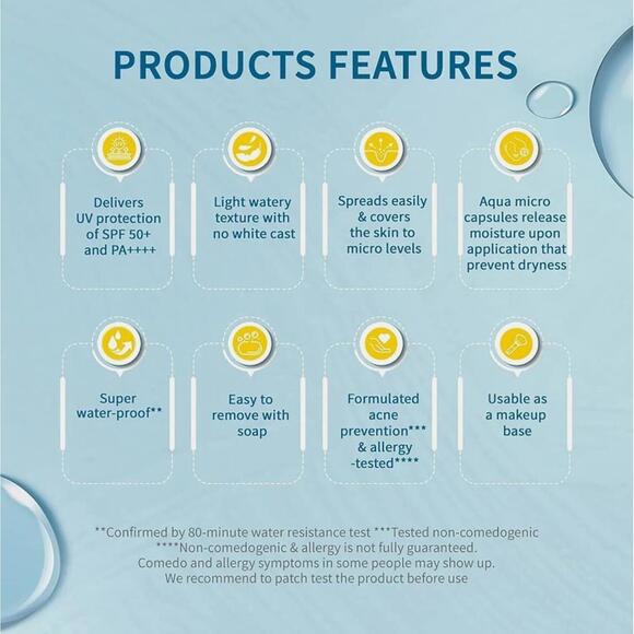 Biore UV Aqua Rich Watery Essence Sunblock Sunscreen SPF 50+/PA++++ 70g 4 Pcs - Picture 6 of 7